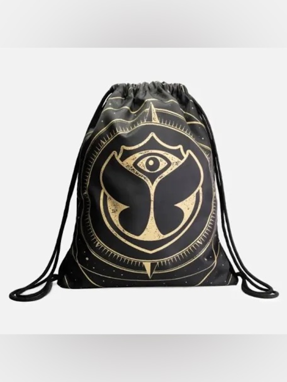 Tomorrowland Life 2024 edition Black & Gold Drawstring Gym Bag